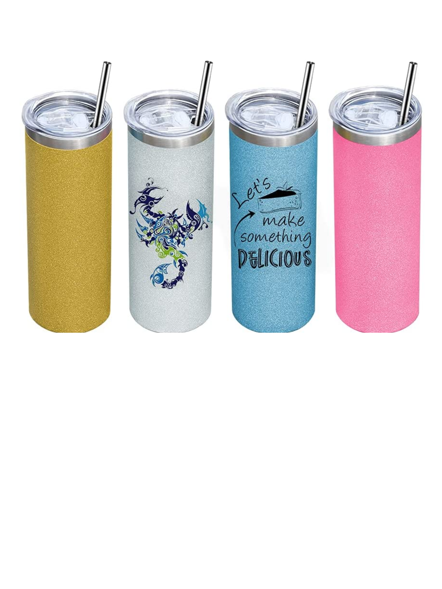 20 oz. Sublimation Glitter Stainless Steel Skinny Tumbler with Lid and  Straw » THE LEADING GLOBAL SUPPLIER IN SUBLIMATION!